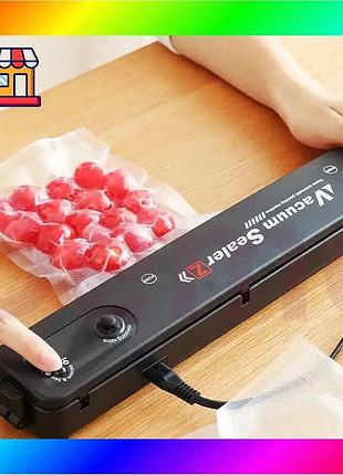 Bs вакууматор vacuum sealer best mix вакуумний пакувальник для їжі, побутовий вакууматор чорний bas77/n