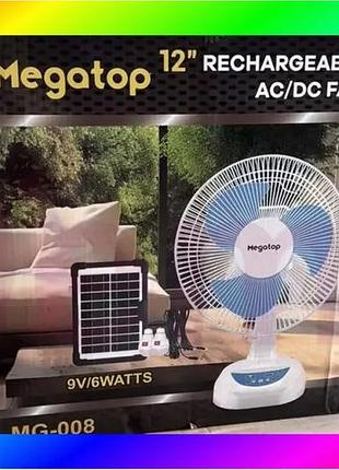 Bs вентилятор портативный sonalas best mix sl662 солнечная панель 2 led лампы 2 скорости автовращение bas77/n