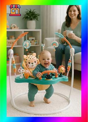 Bs детский игровой центр best mix fisher-price jumperoo с подсветкой и звуком / развивающий игровой дж bas77/n