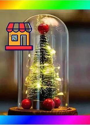 Bs новорічна ялинка в best mix колбі з led підсвічуванням зі світлодіодною гірляндою bas77/n