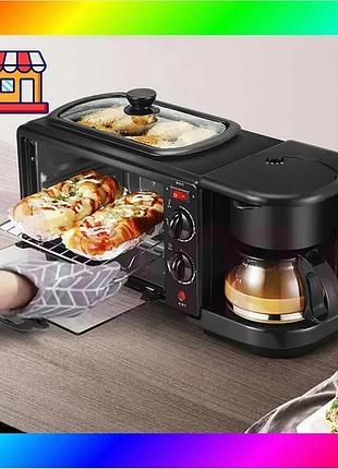 Bs электрическая духовка 3в1 best mix domotec ms-5308в кофеварка сковорода 9 л 4500w bas77/n