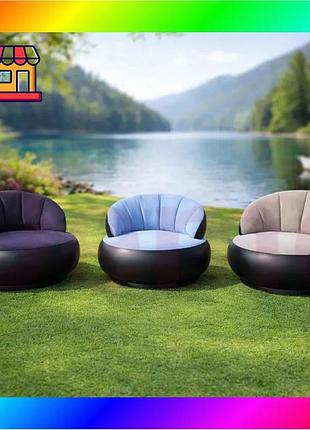 Bs надувное кресло air best mix sofa / надувное велюровое кресло 80×80×67см bas77/n