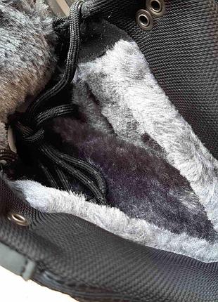 Adidas terrex climaproof mid fur високі чорні шкіранубук хутро цигейка топ