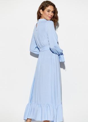 Голубое платье с пышной юбкой karree в горошек3 фото