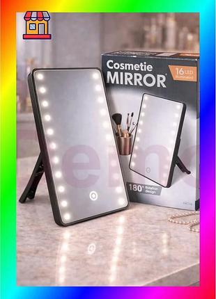 Bs зеркало для макияжа best mix с led подсветкой 16 светодиодов cosmetie mirror ly-701 bas77/n