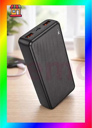 Bs повербанк borofone j56a best mix 20000 mah/ зарядное устройство / power bank 2xusb, type c, micro-u bas77/n