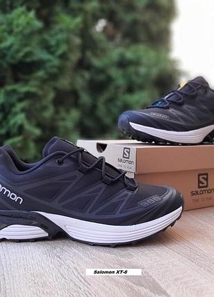 Salomon xt-6 чорні з білим комбіновані водовідштовхувальні матеріали термо єврозима