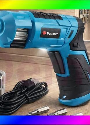 Bs акумуляторний шуруповерт з best mix барабаном для біт domotec 3.6v bas77/n