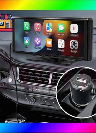Bs універсальний сенсорний дисплей best mix 10 дюймів з камерою carplay та android auto bas77/n