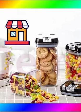 Bs органайзер для сыпучих best mix food storage container 6 контейнеров | набор пластиковых контейнеро bas77/n