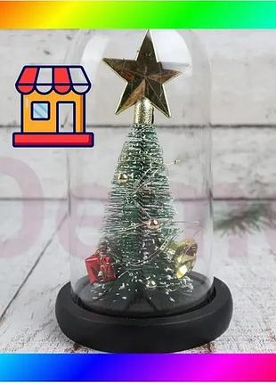 Bs ночник новогодняя елка best mix в стеклянной колбе gold star bas77/n