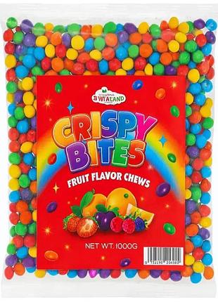 Скитлз crispy bites 1кг жевательные фруктовые конфеты микс 1кг (skittles)