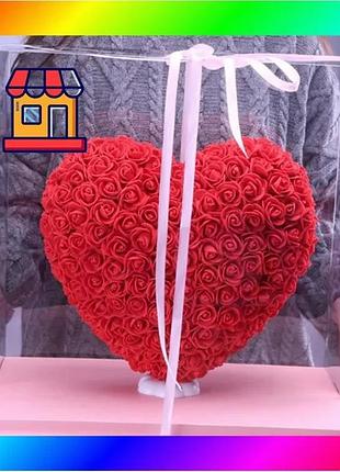 Bs сердце из роз best mix в подарочной коробке kr-20 28/25/13см bas77/n