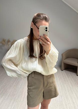 Плісерована блуза h&m