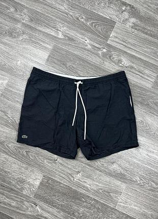 Чоловічі пляжні шорти lacoste original, чорний колір, розмір xl