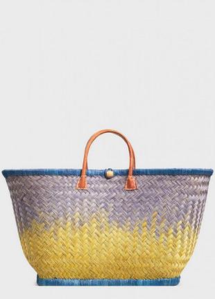 Сумка пляжна жіноча le comptoir de la plage aravola mm_bicolor_156 натуральна солома плетений кошик