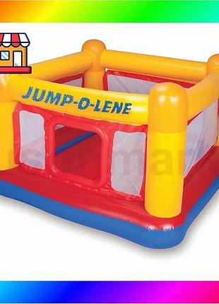 Bs надувний батут intex best mix 48260 "jump-o-lene", 174 х 174 х 112 см, жовтий bas77/n
