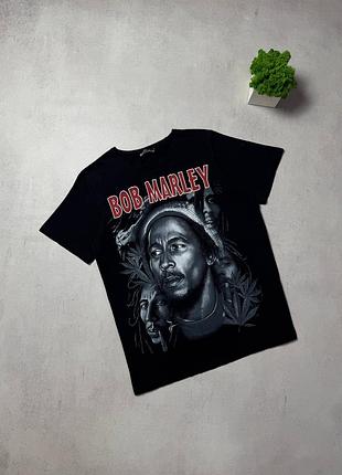 Футболка чоловіча чорна bob marley vintage 00s