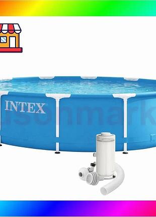 Bs каркасний басейн intex best mix 28212, 366 x 76 см (каркас, чаша, фільтр 2006 л/год) bas77/n