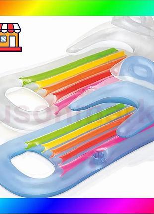 Bs пляжный надувной шезлонг best mix intex 58802, 160 х 85 см bas77/n