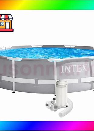 Bs каркасний басейн intex best mix 26706, 305 x 99 см (каркас, чаша, фільтр 2 006 л/год) bas77/n