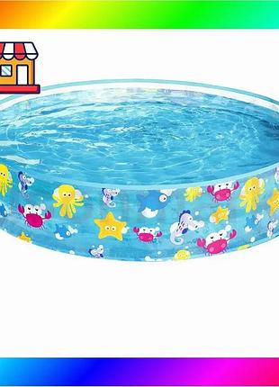 Bs басейн дитячий каркасний best mix bestway 55028, 122 х 25 см bas77/n