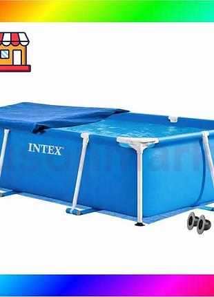 Bs каркасный бассейн intex best mix 28270-3в1, 220 х 150 х 60 см (бассейн, подстилка, тент) bas77/n