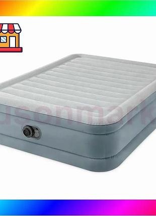 Bs надувная кровать intex best mix 64824, 152 х 203 х 46 см, встроенный электронасос. двуспальное bas77/n