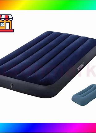 Bs надувной матрас intex best mix 64757-2,99 x 191 x 25 см с подушкой, насосом. одноместный bas77/n