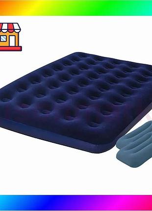 Bs надувной матрас pavillo best mix bestway 67002-1, 137 х 191 х 22 см, с насосом, подушками. полуторн bas77/n