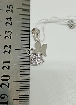 Серебряная подвеска ангел. 4