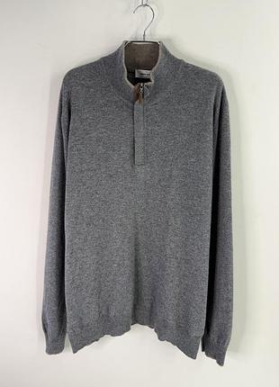 Gran sasso wool/cashmere half zip sweater xl size