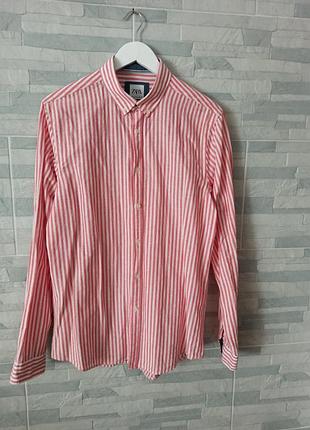 Фирменая мужская рубашка zara relaxed fit размер m