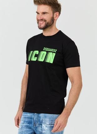 Футболка dsquared2 black icon blur cool fit tee