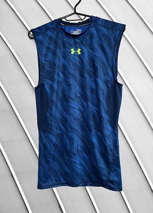 Мужская компрессионная майка under armour heatgear размер s m оригинал черная спортивная майка андер армор компрессия для зала и бега стан идеал как новая m
