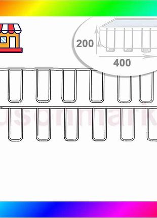 Bs каркас для каркасного best mix бассейна intex 13021-01. размер 400 х 200 х 100 см bas77/n