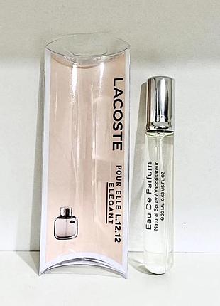 Парфюм lacoste eau de l.12.12 pour elle elegant (лакост еау де л. 12.12 елегант) 20мл