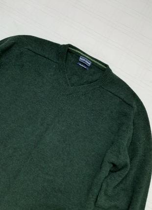Вовняний светр, реглан, джемпер scott davis р. 46-48 (м) з v-подібним вирізом5 фото