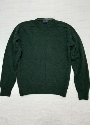 Шерстяной свитер, реглан, джемпер scott davis р. 46-48 (м) с v образным вырезом8 фото
