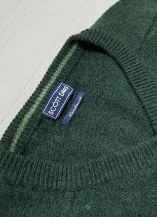 Вовняний светр, реглан, джемпер scott davis р. 46-48 (м) з v-подібним вирізом6 фото
