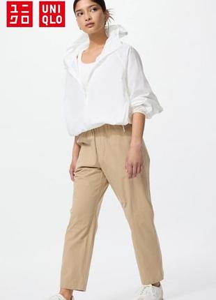 Хлопковые брюки свободного кроя uniqlo