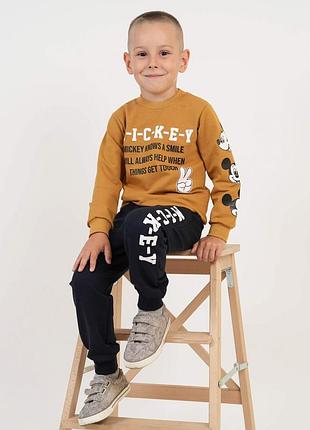 Детский костюм для мальчика с начесом микки маус 92