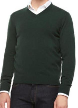 Вовняний светр, реглан, джемпер scott davis р. 46-48 (м) з v-подібним вирізом