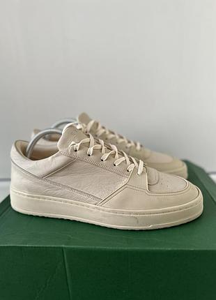 Шкіряні кросівки кеди etq amsterdam premium leather beige