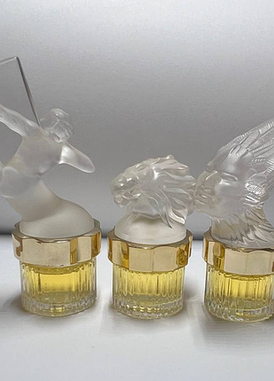 Набор винтажных миниатюр lalique pour homme mascottes 3х5 мл