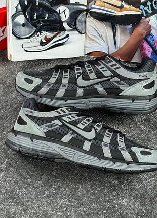Р.42-44 кроссовки nike p-6000 black grey артикул 0838