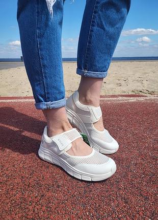 Балетки сандалии летние кроссовки женские skechers 117105wht оригинал