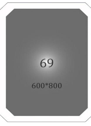Зеркало с led-подсветкой прямоугольное 60*80 rectangle, kharkiv