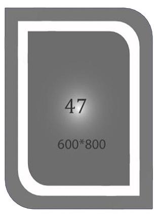 Зеркало с led-подсветкой прямоугольное 60*80 detroit, kharkiv