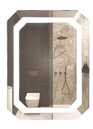 Зеркало с led-подсветкой восьмиугольное 60*80 octagon, kharkiv